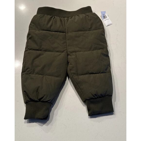 Old Navy Frost Free Puffer Pants Baby Size 6 12 Months Green - Picture 1 of 5